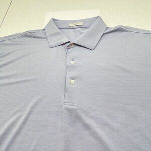Oliver Ridley Men's Golf Shirt - Blue Striped - Size 2XL - EUC